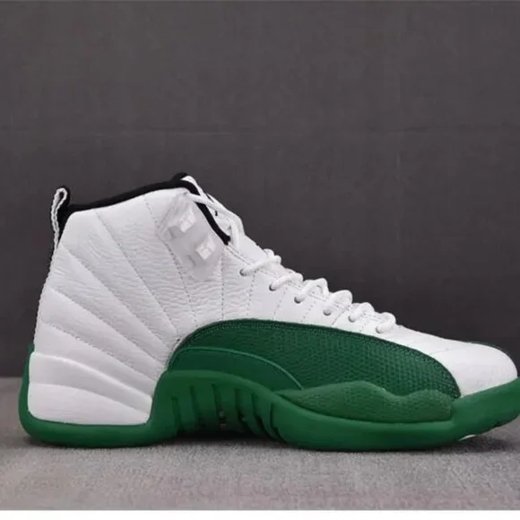 White & Green High Top Basketball Style Sneakers – Comfortable Streetwear Casual - Picture 3 of 9